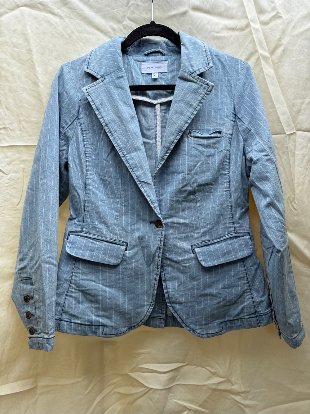 Dear John Blue Pinstripe Women's Blazer Jacket